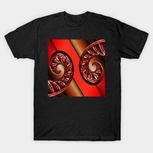 red and gold spiral T-Shirt